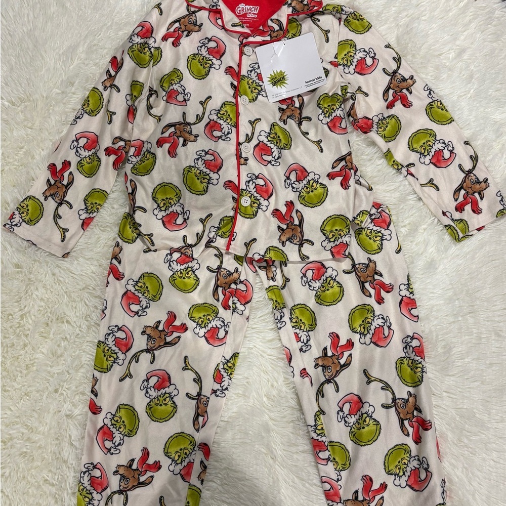 Dr. Seuss Grinch and Max Pajama Set - Red, Green, White